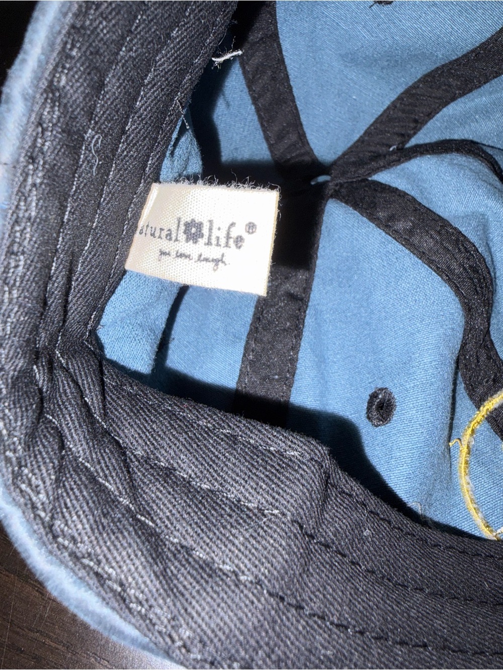 NATURAL LIFE Navy Women’s Baseball Hat with Yellow Smiley - Picture 5 of 6
